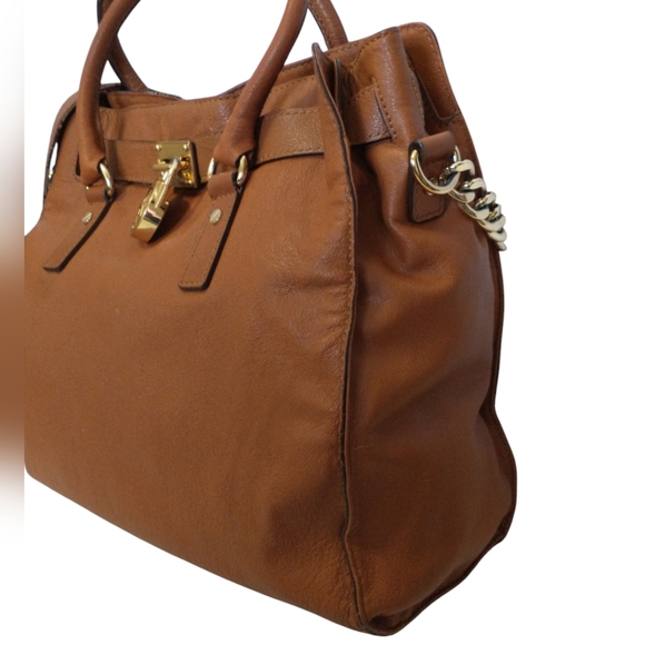 Michael Kors Brown Leather Hamilton Large Tote Bag - Picture 6 of 15